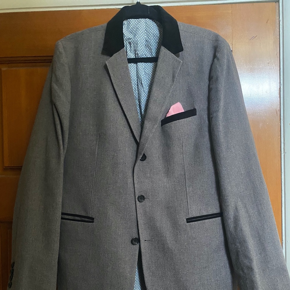 Plectrumby Ben Sherman London Cotton Blend Silver Oak Sport Coat SZ 40R